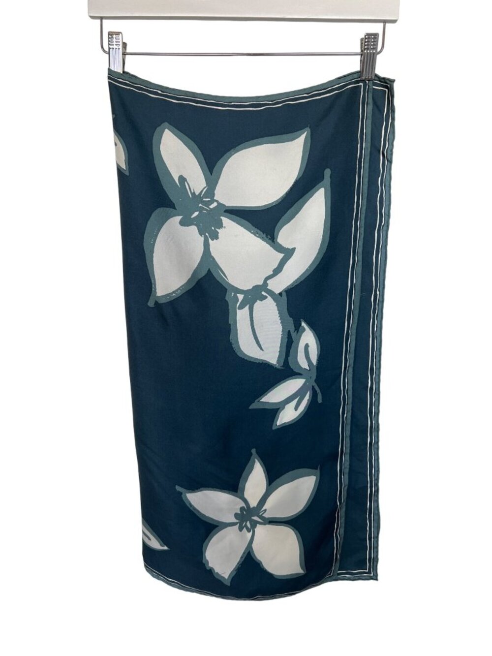 Banana Republic Navy & White Floral Print Scarf